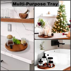 Bandeja de Madera Artesanal de Diseño Moderno para Servir Alimentos - Ecológica y Apta para Lavavajillas para Uso en Hogar, Cafeterías y Restaurantes - Product Image 6