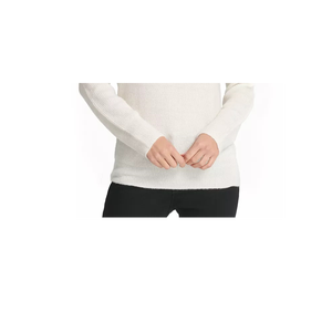 Maglione DKNY da donna premium bianco taglia grande impreziosito, in maglia traspirante, stile coreano, con logo frontale, vestito invernale maxi stampato - Product Image 3