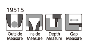 Calibrador Vernier SHINWA de 100 mm con Cuerpo de Plástico para Medir Exteriores, Interiores, Profundidades y Espacios, Ligero, Compacto y Fácil de Transportar - Product Image 2