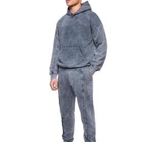 Survêtement pour homme en tissu durable, lavage à l'acide, disponible en gros, sur mesure, anti-rides, de haute qualité, lavage à l'acide - Product Image 5