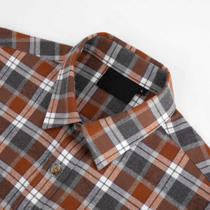 Camisas de Franela a Cuadros Verdes y Azules Populares para Hombre, Transpirables, al por Mayor 2026, Ropa Casual, Marca Personalizada, Corte Regular - Product Image 3