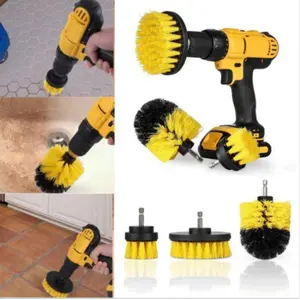 Drill Brush Attachments Set,Scrub Pads & Sponge, Power Scrubber Brush with Extend Long Attachment All Purpose Clean for Grout, T