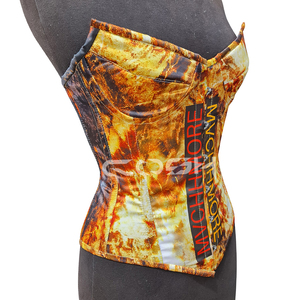 Proveedor de Corsés con Diseño de Última Moda 2026, Estilo Vintage Personalizado, Escote Corazón, Estampado, con Aros de Acero y Copas con Varillas - Product Image 4