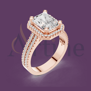 Bague de couple en argent gravé sur mesure 10K - Product Image 1