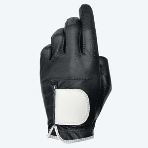 Guante de golf personalizado de fabricante, marcador de bola magnético de cuero Cabretta, guante de golf de mano izquierda y derecha - Product Image 1