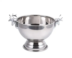 Cuenco de champán clásico de calidad elegante para bares Diseño simple Forma redonda Color plata Vino Cerveza Almacenamiento Cesta de hielo - Product Image 6