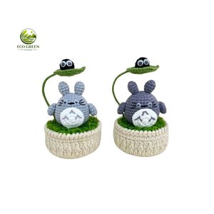 Adorno de Ganchillo con Forma de Planta de Girasol, Redondo, de Algodón, para Interiores, Decoración de Primavera y Pascua, para Sala de Estar, Ecológico, Verde, Vietnam, Alta Calidad - Product Image 2