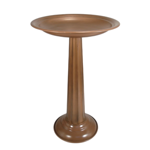 Bain d'oiseau en métal poli noir avec piédestal fabriqué à la main pour une utilisation extérieure décorative de balcon de jardin - Product Image 2