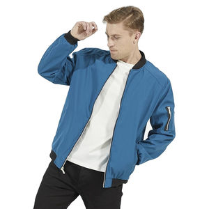 Chaqueta de bombardero ligera para hombre y abrigo cortavientos con cremallera y bolsillo lateral chaqueta de bombardero informal a prueba de viento acolchada de primavera - Product Image 4