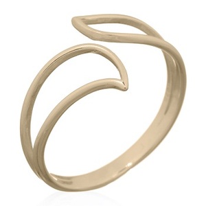 แหวนชุบทองคลื่นสีเงินสเตอร์ลิง925ทันสมัยซื้อจำนวนมากจากประเทศไทย - Product Image 1