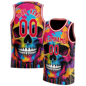 Maillot de basket-ball professionnel pour homme personnalisé, respirant, imprimé par sublimation, séchage rapide, antibactérien, 100% polyester - Product Image 1