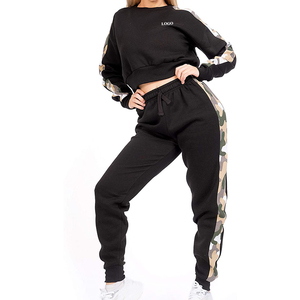 Conjunto Deportivo de Felpa con Logotipo Personalizado de Alta Calidad al por Mayor, Conjunto de Chándal Transpirable de Dos Piezas para Mujer - Product Image 5