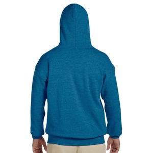 Sweat-shirt à capuche en molleton lourd avec logo personnalisé uni, sweat-shirt à capuche classique uni pour homme - Product Image 2