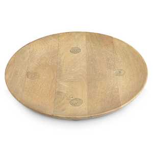 Bandeja DE SERVICIO DE MADERA moderna con asas Plato pulido Plato para entretenimiento decorativo para Ramadán y bodas - Product Image 3