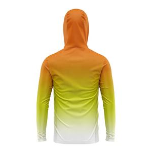 Vêtements de pêche sublimés personnalisés respirants UPF 50 + Protection UV pour hommes 100% polyester chemises à capuche de pêche maillot à manches longues - Product Image 2