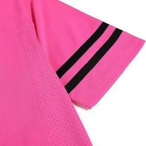 2025 Custom Made Pink American Football Jersey High Quality 100% Polyester Breathable Printed Plus Size Short Sleeve Summer - Product Image 6