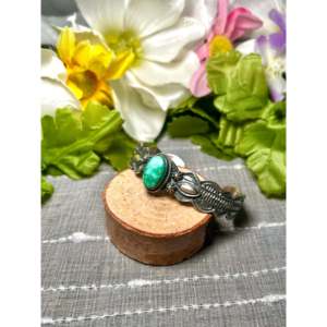 Leonard Maloney Sonoran Gold Turquoise & Sterling <b>Silver</b> <b>Cuff</b> <b>Bracelet</b> Fashionable Accessory - Product Image 3