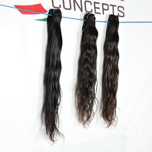 Extensiones de cabello humano ondulado indio y vietnamita alineado con cutícula Virgen sin procesar de alta calidad al por mayor estilo recto - Product Image 3