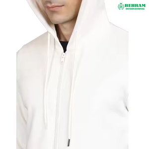 Fabrication de sweats à capuche zippés personnalisés de haute qualité, double couche, épaules tombantes, coupe ample, unisexe, 100% coton - Product Image 5