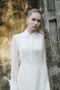 Prix de gros robe blanche pour femmes Kane Mini robe vêtements pour femmes 90% coton 10% Polyester vêtements pour femmes élégant blanc ANT - Product Image 5