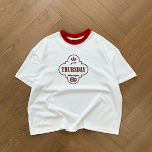 T-shirts Boxy 100% coton fabriqués en vietnamien pour femmes imprimé de broderie de Logo personnalisé écologique pour l'été Streetwear - Product Image 6