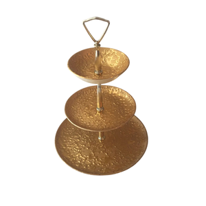 Custom Shape 2 <b>Tier</b> Brass <b>Cake</b> Stand Gold Plated Tabletop Ideal for Weddings Birthdays Parties Elegant <b>Cake</b> Stand - Product Image 5