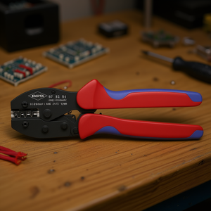 คีมย้ำสายไฟ Knipex PreciForce สำหรับขั้วต่อแบบเปิดไม่มีฉนวนเคลือบเงา ขนาดปลั๊ก 2.8+4.8 มม. - Product Image 3