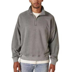 Meilleure qualité bas prix séchage rapide Street Style hommes demi-zip sweats/concevoir votre propre couleur personnalisée hommes demi-fermeture éclair sweat - Product Image 3