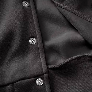 Vente en gros 2024 veste universitaire en satin pour femmes broderie en chenille équipe universitaire noire manches en cuir personnalisées veste à motif imprimé - Product Image 6