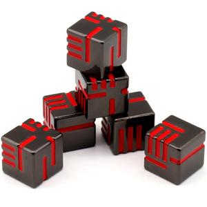 Juego de mesa de dados metálicos personalizados de 6 piezas, muy vendido. - Product Image 3