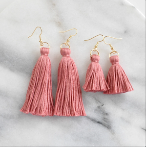 Fringe <b>Tassel</b> <b>Earrings</b> - Gold - Long - Product Image 1