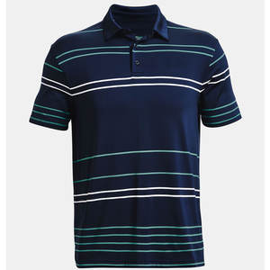 100% coton Polo T-shirt homme rayé Polo cou coton mélangé bleu T-Shirts - Product Image 1