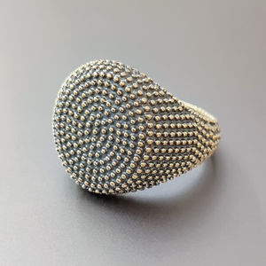 แหวนเงินแท้ (7.2 กรัม) ประดับแพลตตินั่ม โรเดียม และทองโรเดียม ลายตัวเลข เครื่องประดับสำหรับใส่ทุกวัน - Product Image 1