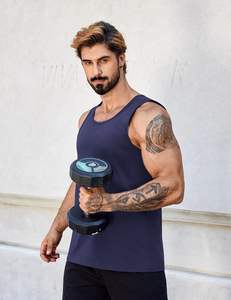 <b>Mens</b> Tank Tops Muscle <b>Vest</b> Spandex Cotton Quick Dry Breathable Eco-Friendly 220g Digital Printing <b>Gym</b> Fitness Workout Casual - Product Image 5