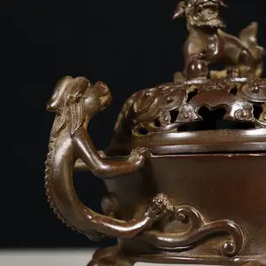 เตาเผากำยานทองเหลือง ดีไซน์และรูปทรงตามสั่ง สำหรับใช้ทางศาสนา ผลิตจากวัสดุธรรมชาติ 100% ทนทาน ใช้เป็นเครื่องกระจายกลิ่นหอมที่ดีที่สุดในบ้าน - Product Image 5