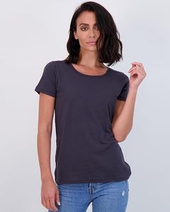เสื้อยืดคอกลมแขนสั้นผ้าฝ้ายทรงคลาสสิกสำหรับผู้หญิงผู้ผลิต - Product Image 5