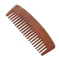 Peine de masaje capilar de moda extendido con mango grande, dientes de acero inoxidable y mango de madera de sándalo púrpura para salón profesional - Product Image 3