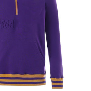 Sweat-shirt à col rond en polaire pour homme, automne, uni, teinture unie, imprimé 3D, rayures dorées, poignets côtelés et rayures moutarde - Product Image 4