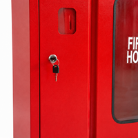 Armoire à Tuyau d'Incendie Flexible et Portable de Haute Qualité avec Extincteur à Poudre Sèche - Boîte à Tuyau d'Incendie en Acier Rouge pour la Sécurité Incendie