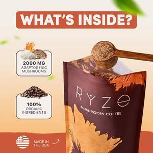 Compre Café de Hongos Ryzo de Primera Calidad, 180g, Café Herbal de Hongos, Bienestar Suave para la Vida Cotidiana - Product Image 6