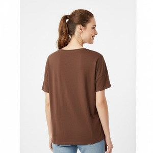Camiseta de moda para mujer, camiseta informal de algodón de manga corta a la moda, camiseta suave y cómoda para ropa de calle de verano y uso en el gimnasio - Product Image 3