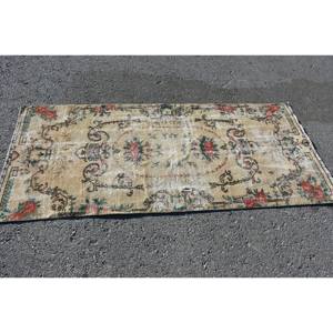 Alfombra roja beige clásica Alfombras turcas de 2,7x6 pies - Product Image 3