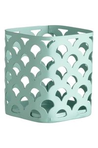 เชิงเทียนโลหะสีชมพูพร้อมดีไซน์ฉลุลายตกแต่ง โคมไฟหรูหราสำหรับตกแต่งบ้าน ให้แสงสว่างอย่างมีสไตล์สำหรับเทียนและการตกแต่ง - Product Image 6