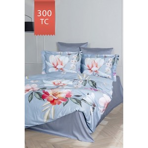 Varol Royal Luxury Floral Satin Duvet <b>Cover</b> Set 300TC Double Duvet <b>Cover</b> King Size for Families-ESTVA Woven Technique - Product Image 4