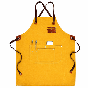 Tablier sans manches en toile de coton personnalisé – Tissu réutilisable résistant à l'eau pour chef cuisinier et pâtissier - Product Image 5