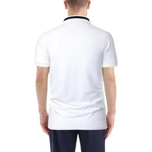 Venta al por mayor de alta calidad de los hombres Polo transpirable que absorbe la humedad de los hombres Polo Camiseta 100% de algodón de manga corta Polos - Product Image 5