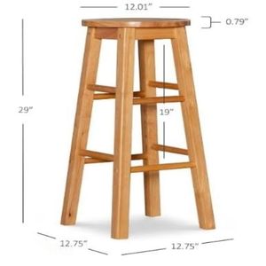 Taburete de madera Hermoso taburete hecho a mano de madera para sentarse Sala de estar Oficina Balcón Decoración Muebles para el hogar Taburete de mesa de madera pequeño - Product Image 2