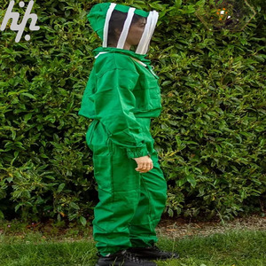Traje de apicultor de algodón verde de alta resistencia Premium Overol ventilado de verano con características antiestáticas y anticorte Ropa de seguridad - Product Image 6