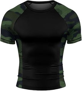 OEM Short Sleeve <b>Rashguard</b> Custom <b>BJJ</b> Compression Shirt for Jiu Jitsu and MMA Quick Dry and Breathable - Product Image 3