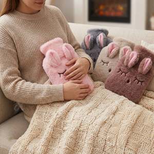 Lapin Plush Hot Water <b>Bottle</b> Thermal Bag Soft Reusable PVC and Flannel Material for <b>Warming</b> up - Product Image 4